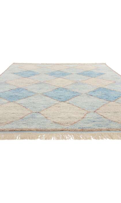 8 x 10 Azure Mirage Blue Diamond Moroccan Rug 31237