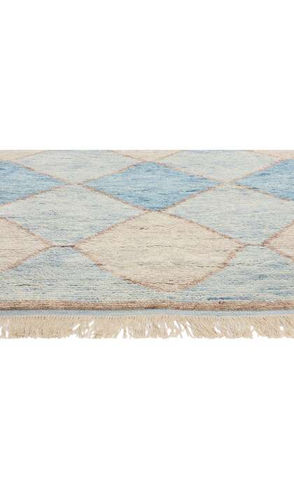 8 x 10 Azure Mirage Blue Diamond Moroccan Rug 31237
