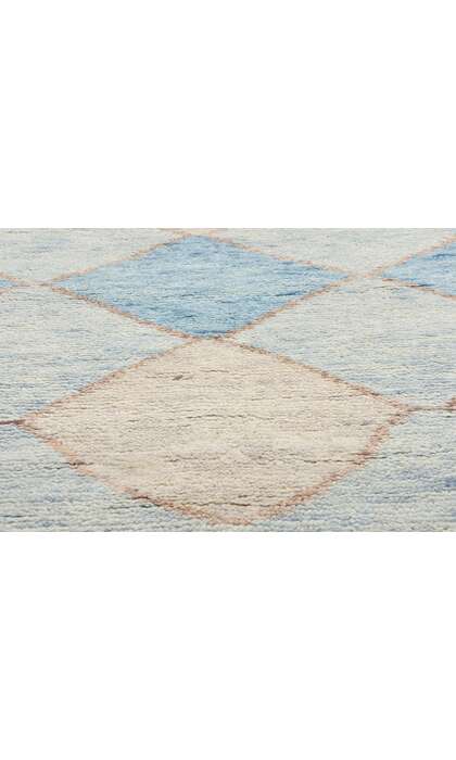8 x 10 Azure Mirage Blue Diamond Moroccan Rug 31237