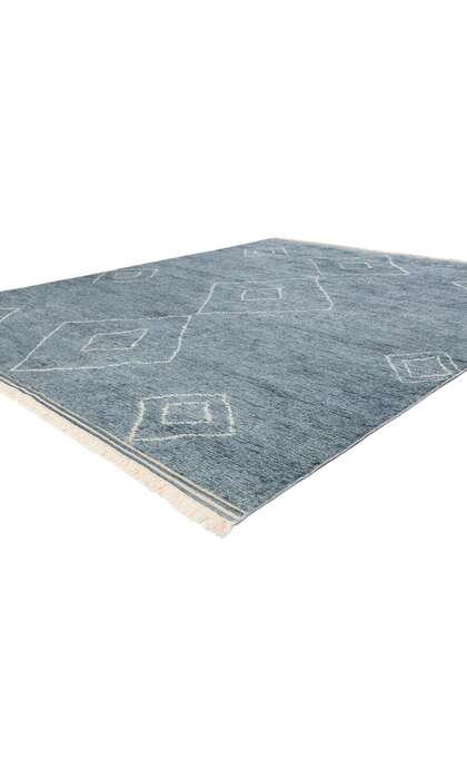 8 x 10 Azure Oasis Modern Boho Blue Moroccan Rug 31204