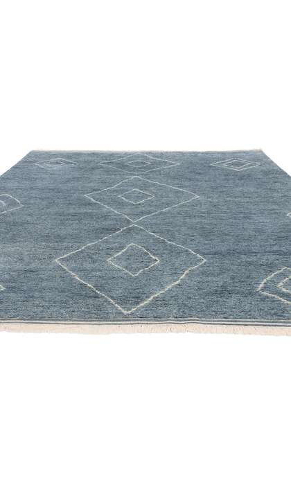 8 x 10 Azure Oasis Modern Boho Blue Moroccan Rug 31204