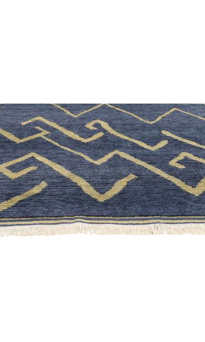 8 x 10 Azure Cascade Modern Tribal Blue Moroccan Rug 31207