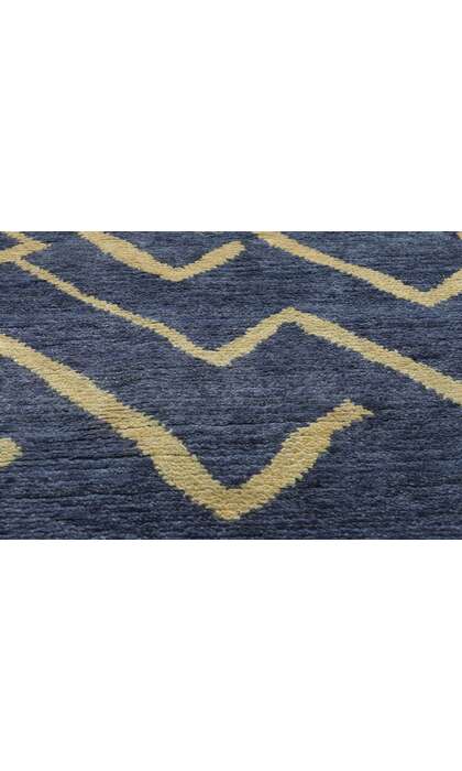 8 x 10 Azure Cascade Modern Tribal Blue Moroccan Rug 31207