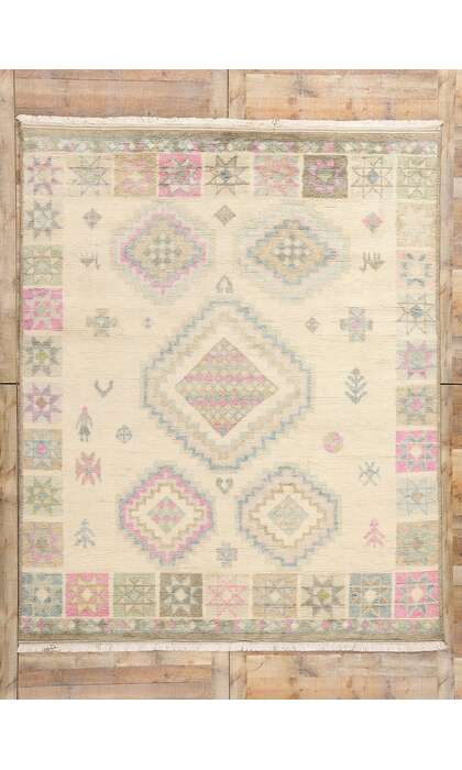 8 x 10 Blushing Oasis Modern Boho Moroccan Rug 31208