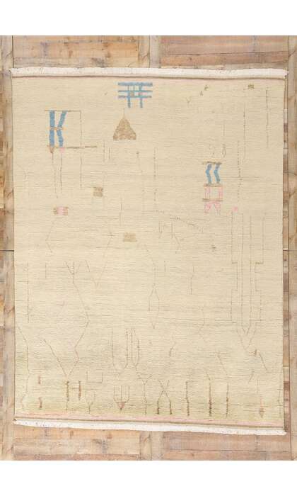 8 x 10 Modern Boho Brutalist Oasis Moroccan Rug 31219