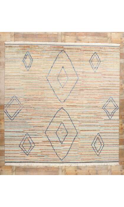 10 x 10 Desert Mirage Striped Modern Moroccan Rug 31286