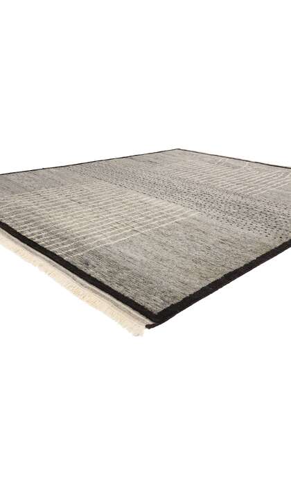 8 x 10 Dusk Lines Modern Bauhaus Gray Moroccan Rug 31206