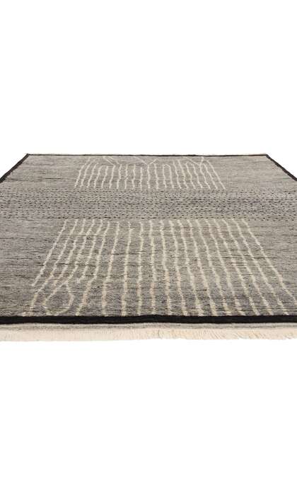 8 x 10 Dusk Lines Modern Bauhaus Gray Moroccan Rug 31206