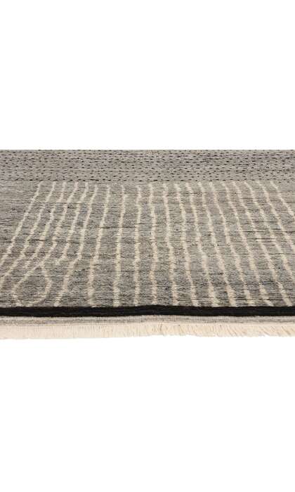 8 x 10 Dusk Lines Modern Bauhaus Gray Moroccan Rug 31206