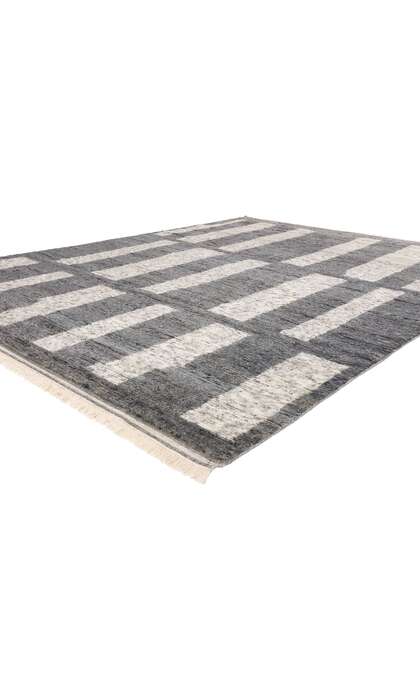 8 x 10 Urban Bauhaus Modern Gray Moroccan Rug 31216
