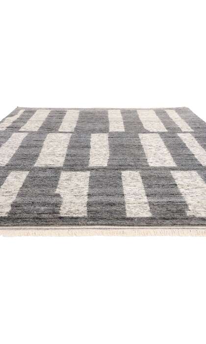 8 x 10 Urban Bauhaus Modern Gray Moroccan Rug 31216
