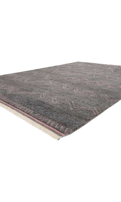 9 x 12 Blushing Midnight Modern Gray Moroccan Rug 31272