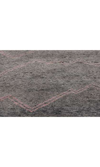 9 x 12 Blushing Midnight Modern Gray Moroccan Rug 31272