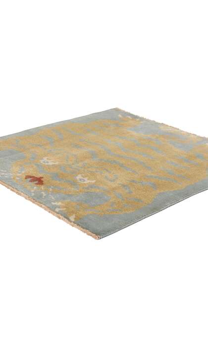 3 x 3 Modern Celestial Tibetan Tiger Rug 31333