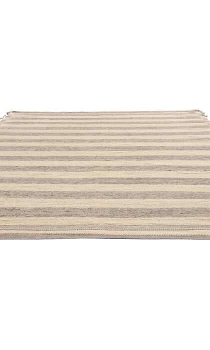 8 x 10 Linear Drift Organic Modern Striped Moroccan Rug 31210