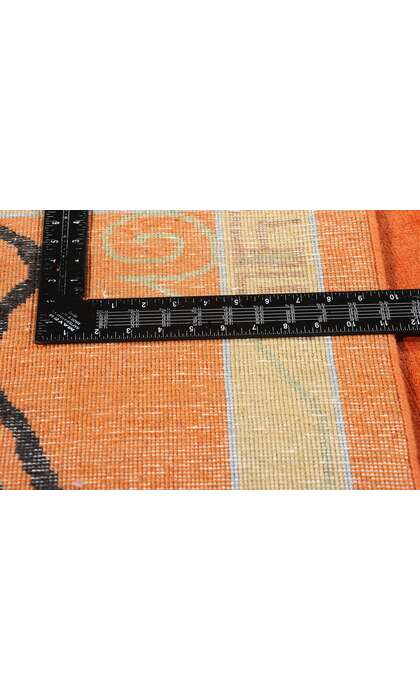 9 x 12 Modern Orange Chinese Art Deco Rug 31095