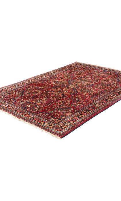 3 x 5 Vintage Persian Sarouk Rug 78914