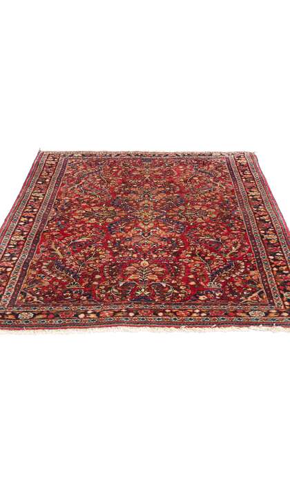3 x 5 Vintage Persian Sarouk Rug 78914
