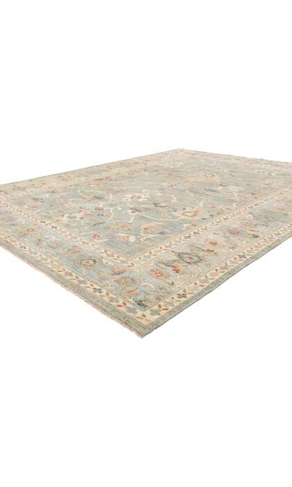 8 x 10 Modern Blue Persian Sultanabad Rug 78893