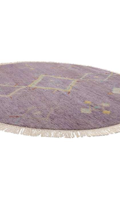 8 x 8 Modern Boho Amethyst Mirage Moroccan Rug 31234