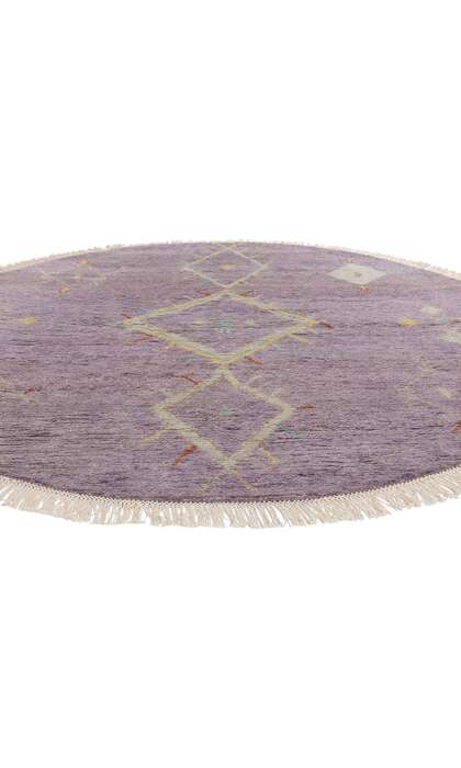 8 x 8 Modern Boho Amethyst Mirage Moroccan Rug 31234