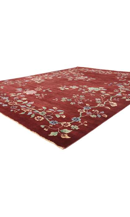 9 x 12 Modern Red Chinese Art Deco Rug 31098