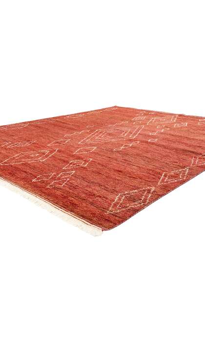 8 x 10 Crimson Desert Oasis Modern Red Moroccan Rug 31215