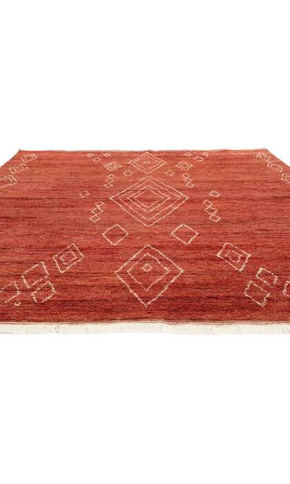 8 x 10 Crimson Desert Oasis Modern Red Moroccan Rug 31215