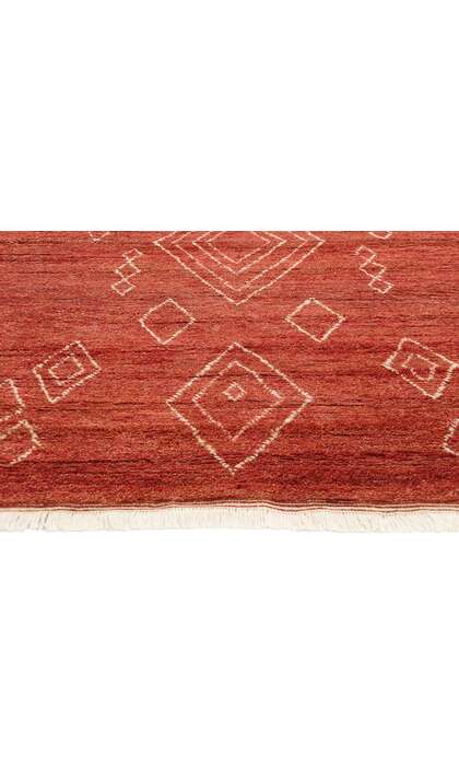 8 x 10 Crimson Desert Oasis Modern Red Moroccan Rug 31215