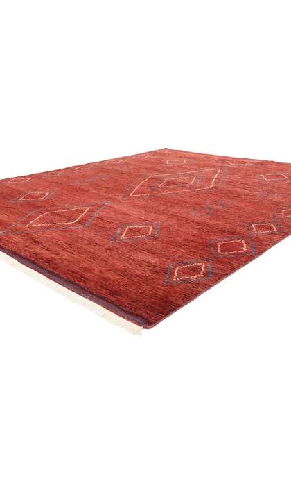8 x 10 Crimson Nomad Modern Red Moroccan Rug 31218