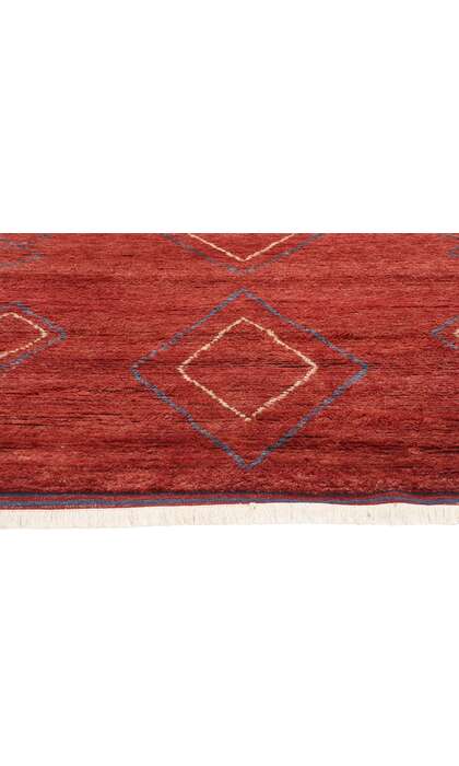 8 x 10 Crimson Nomad Modern Red Moroccan Rug 31218