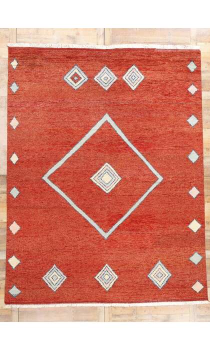 9 x 12 Scarlet Nomad Modern Red Moroccan Rug 31251
