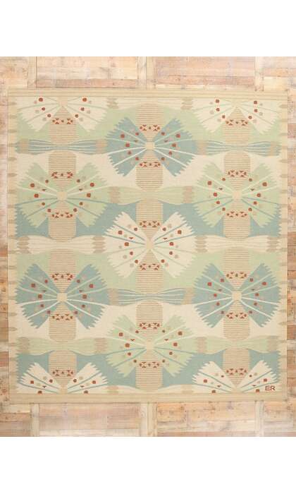 10 x 11 Scandinavian Modern Swedish Inspired Kilim Rug 31105