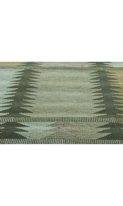 10 x 14 Scandinavian Modern Green Swedish Inspired Kilim Rug 3111910 x 14 Scandinavian Modern Green Swedish Inspired Kilim Rug 31119