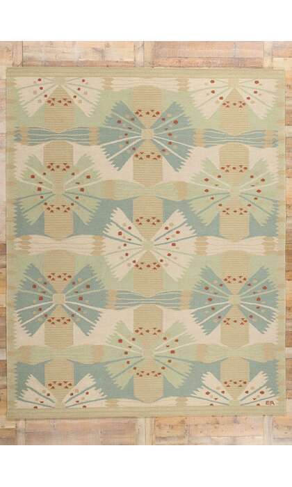 9 x 12 Scandinavian Modern Swedish Inspired Kilim Rug 31108