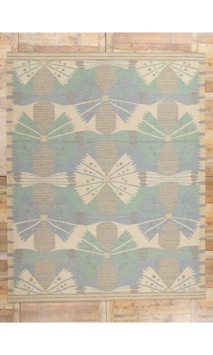 9 x 12 Scandinavian Modern Swedish Inspired Kilim Rug 31110