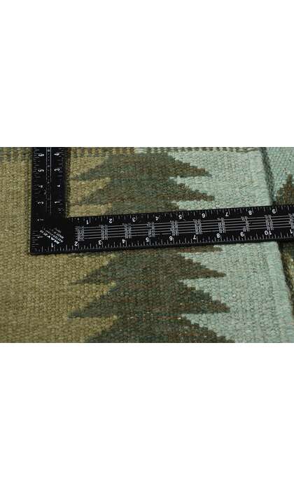 9 x 12 Scandinavian Modern Green Swedish Inspired Kilim Rug 31120