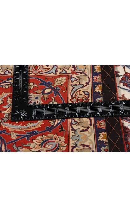 7 x 10 Vintage Ivory Persian Isfahan Rug 78780