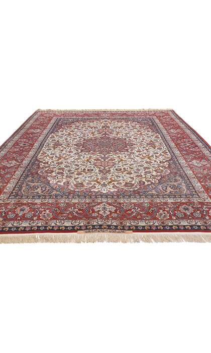 7 x 10 Vintage Ivory Persian Isfahan Rug 78780
