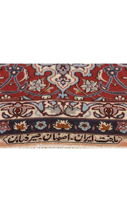 7 x 10 Vintage Ivory Persian Isfahan Rug 78780