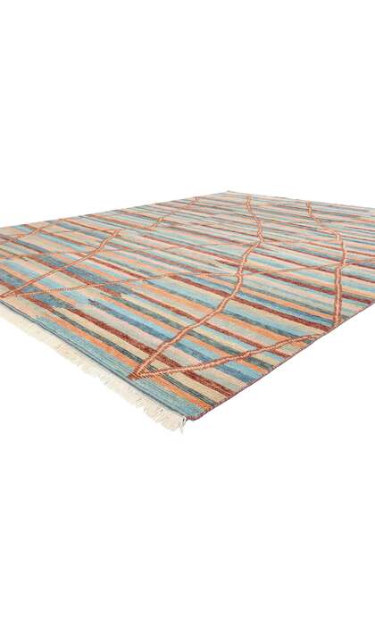 9 x 12 Sahara Echoes Striped Modern Moroccan Rug 31305