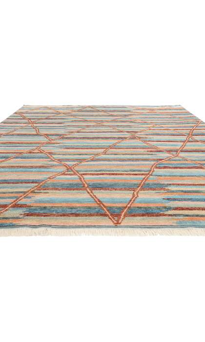 9 x 12 Sahara Echoes Striped Modern Moroccan Rug 31305