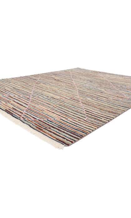 8 x 10 Striated Harmony Modern Boho Striped Moroccan Rug 31225