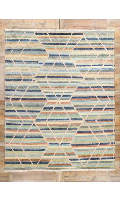 9 x 12 Prismatic Pathways Modern Moroccan Rug 31247