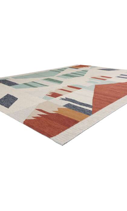 9 x 12 Contemporary Scandinavian Navajo Swedish Inspired Kilim Rug 31334