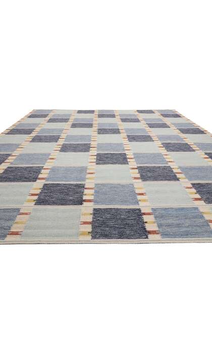 10 x 14 Scandinavian Modern Swedish Inspired Kilim Rug 31123