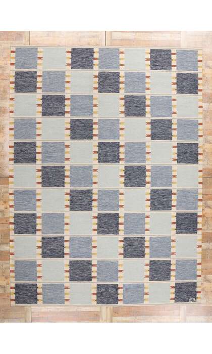 10 x 14 Scandinavian Modern Swedish Inspired Kilim Rug 31123