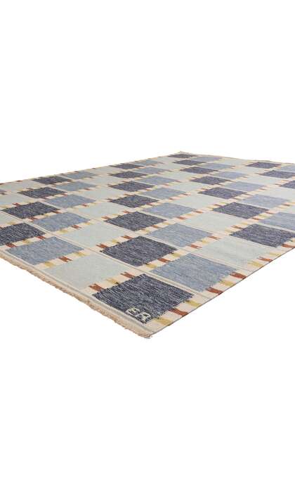 9 x 12 Scandinavian Modern Swedish Inspired Kilim Rug 31124