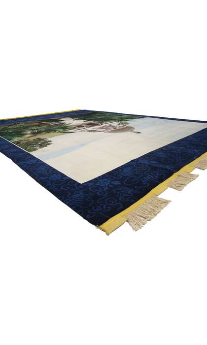 8 x 11 Vintage Chinese Pictorial Rug 74929