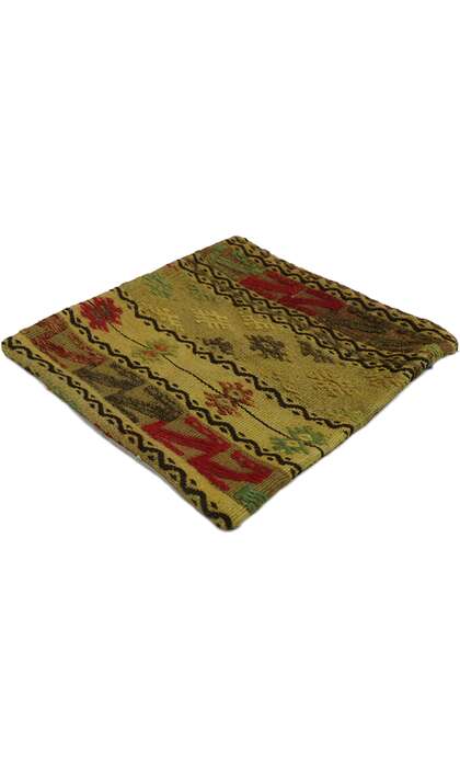 1 x 1 Vintage Turkish Kilim Rug Pillow Cover 53638